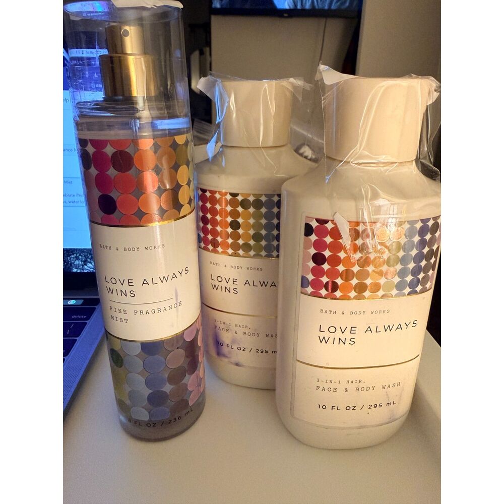 NEW Bath & Body Works Love Always Wins 3 Piece Lot